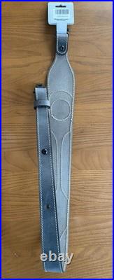 Marlin Leather Rifle Sling Engraved Logo 336 1894 1895 Gray Brown With Swivels