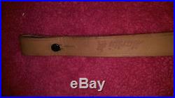 Marlin leather rifle sling horse and rider very rare