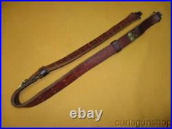 Military Style 1 Inch Leather Rifle Sling with Swivels No 2