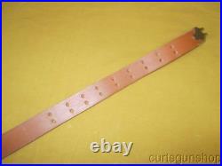 Military Style Rifle Sling 1-1/4 Inch Tan Leather