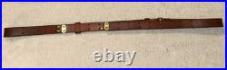 Military Style Rifle Sling 1 Inch Brown Leather