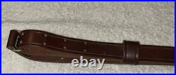 Military Style Rifle Sling 1 Inch Brown Leather