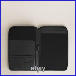 Montblanc Notebook Holder Medium Zip Notepad A4 136845 Sartorial Leather Black