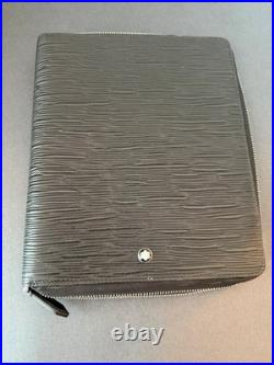 Montblanc Notebook Holder Medium Zip Notepad Sartorial Leather Black