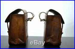 Motorcycle Pouch Genuine Leather 1 Pair Side Pouch Saddlebags Saddle Panniers