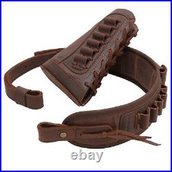 NEW 1 Combo Leather Rifle Buttstock Cover, Gun Strap Sling. 22LR. 30/06.357