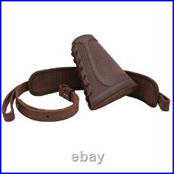 NEW 1 Combo Leather Rifle Buttstock Cover, Gun Strap Sling. 22LR. 30/06.357