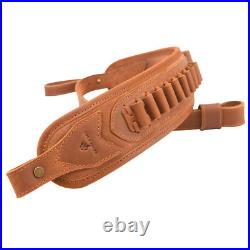 NEW Cow Hide Leather Rifle Shell Holder Sling Strap for. 30-30.308,12GA. 22LR