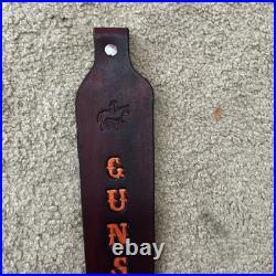 NEW GUNSMOKE Custom Leather Rifle Sling Hand Made And Made in the USA