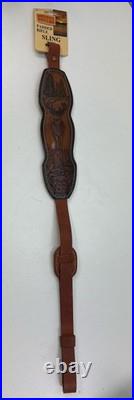NEW Hunter Rifle Sling Thick Quality Leather Deer Design