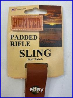 NEW Hunter Rifle Sling Thick Quality Leather Deer Design