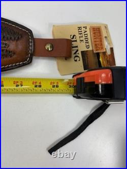 NEW Hunter Rifle Sling Thick Quality Leather Deer Design