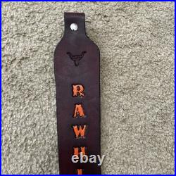 NEW RAWHIDE Custom Leather Rifle Sling Hand Made And Made in the USA
