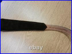 NICE Sharp Shooter 6802 Leather padded rifle Sling With Swivels Buck Etched Ex