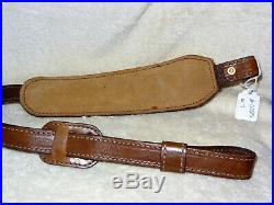 NOS Vintage AA&E Leather Craft Rifle/Shotgun Sling Gun Strap Padded #6025 (7)