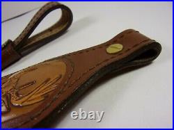 New Aa&e Leather Deer Design Contour Cushion Carrying Strap Sling 2000 Series