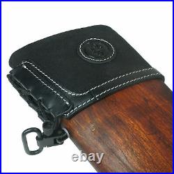 New Leather Canvas Rifle Recoil Pad Shotgun Buttstock Protector + Matched Sling