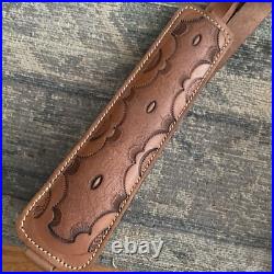 New Old Stock PathFinder USA Tooled Leather Embossed Rifle Sling CN393P