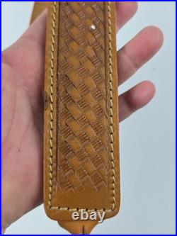 New Pathfinder Tooled Woven Leather Rifle Sling 41 adjustable
