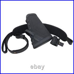 No Drill Hunting Canvas Leather Rifle Buttstock + Sling Strap + Barrel Mount
