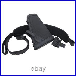 No Drill Leather Gun Sling Loop Mount with Rifle Cheek Rest Shell Holder for