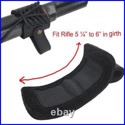 No Drill Leather Gun Sling Loop Mount with Rifle Cheek Rest Shell Holder for