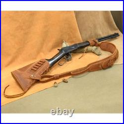 No Drill Leather Gun Sling Strap with Gun Buttstock Sleeve for. 357.30/30