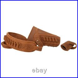 No Drill Leather Gun Sling Strap with Gun Buttstock Sleeve for. 357.30/30