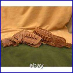 No Drill Leather Gun Sling Strap with Gun Buttstock Sleeve for. 357.30/30
