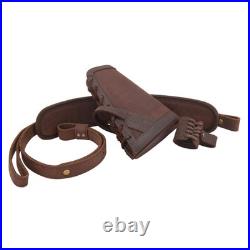 No Drill Leather Gun Sling with Cheek Rest & Shell Holder for. 357 30-30 45-70 1