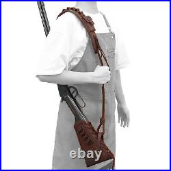 No Drill Leather Rifle Buttstock, Gun Sling Strap with Barrel Mount for. 308.22LR