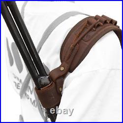 No Drill Leather Rifle Buttstock, Gun Sling Strap with Barrel Mount for. 308.22LR