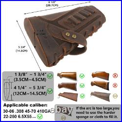 No Drill Leather Rifle Gun Buttstock Cheek Rest with Gun Sling. 30/30.308.22LR