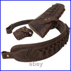 No Drill Leather Rifle Gun Buttstock Cheek Rest with Gun Sling. 30/30.308.22LR