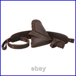 No Drill Leather Rifle Gun Buttstock Cheek Rest with Gun Sling. 30/30.308.22LR