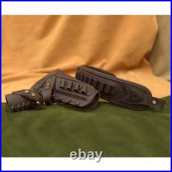 No Drill Leather Rifle Gun Buttstock Cheek Rest with Gun Sling. 30/30.308.22LR