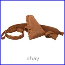 No Drill Leather Rifle Sling with Gun Buttstock for Lever Action. 357.30-30