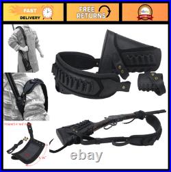 No Drill Leather Rifle Sling with Gun Buttstock for Lever Action Rifles. 357.30