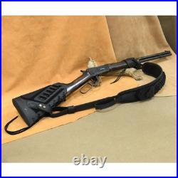 No Drill Leather Rifle Sling with Gun Buttstock for Lever Action Rifles. 357.30