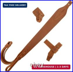 No Drill Leather Rifle Sling with Stock Barrel Mount Universal fit lever Rifles