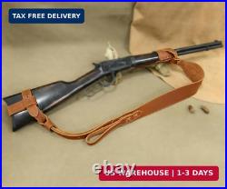 No Drill Leather Rifle Sling with Stock Barrel Mount Universal fit lever Rifles