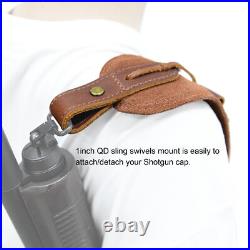 No Drill Leather Shotgun Cheek Rest Stock with Gun Sling Fit 12GA 16GA 20GA