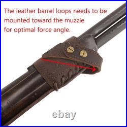 No Drill Leather Sling with Stock Harness and Barrel Mount Universal fit Leve No Drill Leather Sling with Stock Harness and Barrel Mount Universal fit Leve