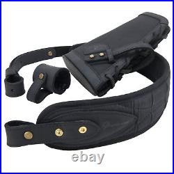 No Drill Needed Leather Hunting Rifle /shotgun Cheek Rest Stock Cover with Sling