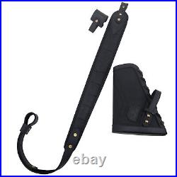 No Drill Needed Leather Hunting Rifle /shotgun Cheek Rest Stock Cover with Sling