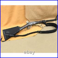 No Drill Needed Leather Hunting Rifle /shotgun Cheek Rest Stock Cover with Sling