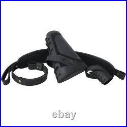 No-Drill Set Leather Rifle Buttstock, Sling Strap, Sling Loop. 22LR. 357.30-06