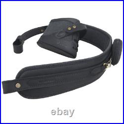 No Drill Set of Canvas Leather Rifle Shotgun Buttstock with Gun Sling Strap