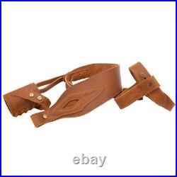 No Drill Set of Leather Rifle Harnessed, Sling Loop, Soft Sling for Hunting