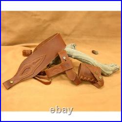 No Drill Set of Leather Rifle Harnessed, Sling Loop, Soft Sling for Hunting